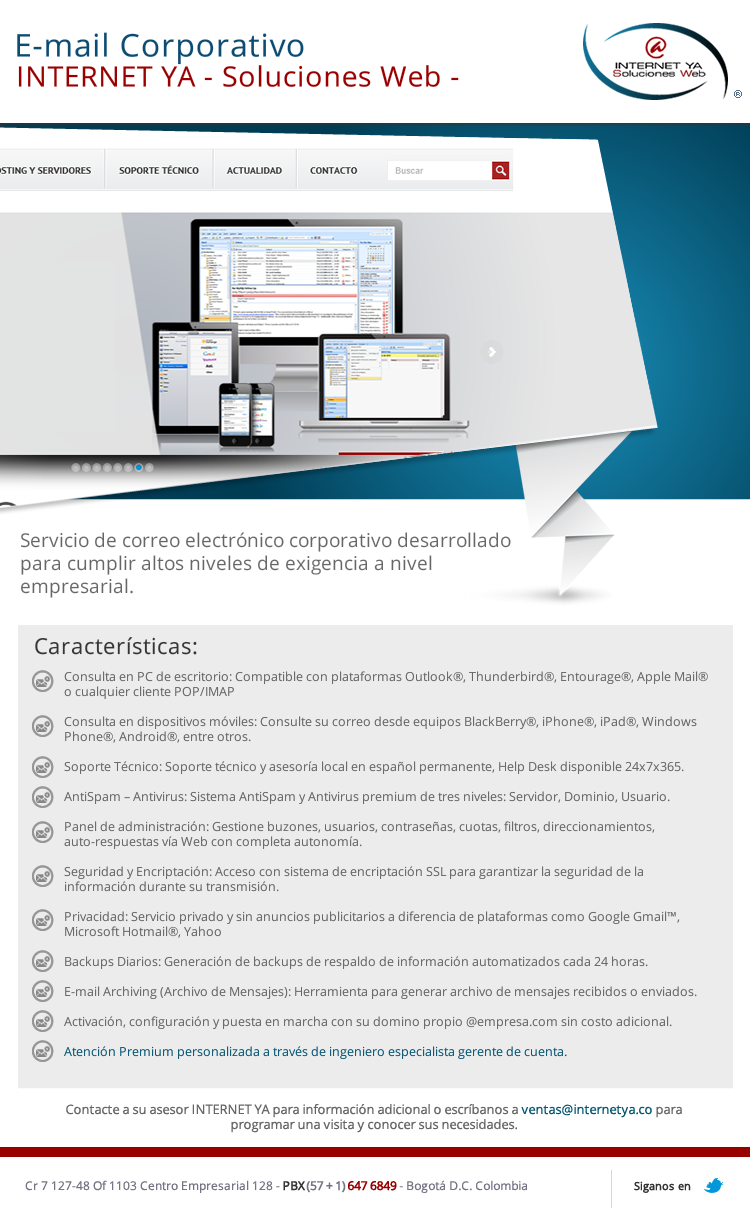 E-mail Corporativo INTERNET YA