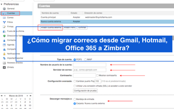 ¿Cómo migrar correos desde Gmail, Hotmail, Office 365 a Zimbra?